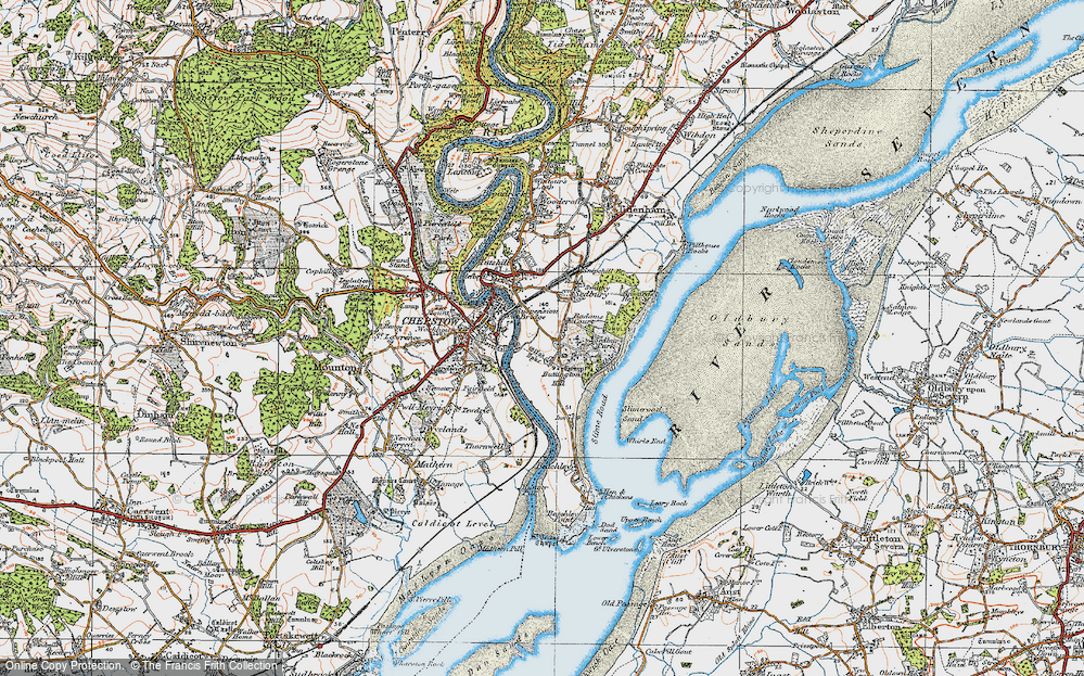 Old Map of Sedbury, 1919 in 1919