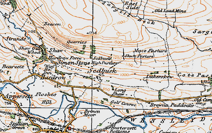 Old map of Sedbusk in 1925