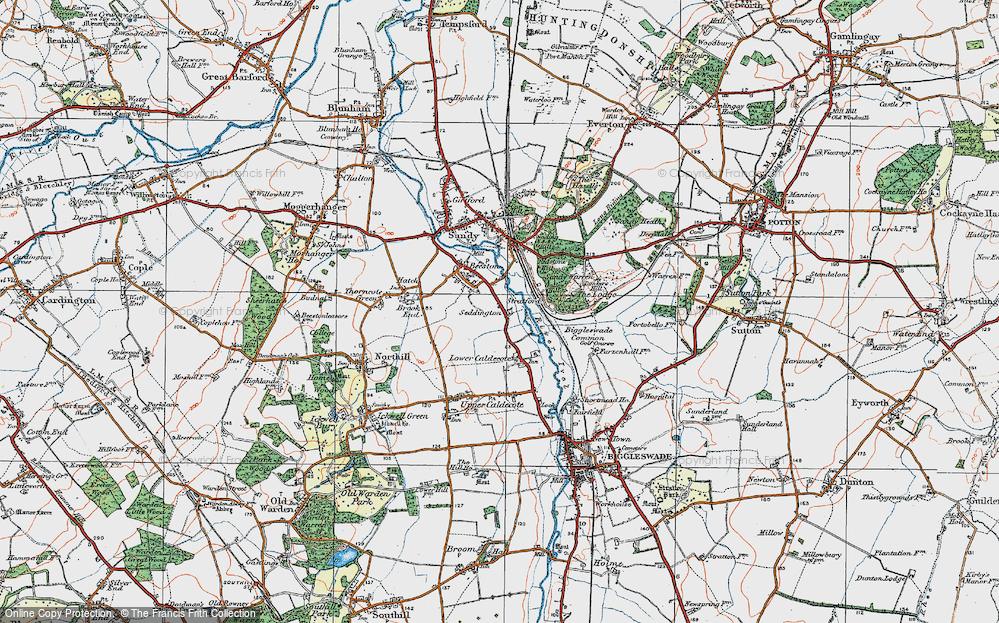 Old Map of Seddington, 1919 in 1919