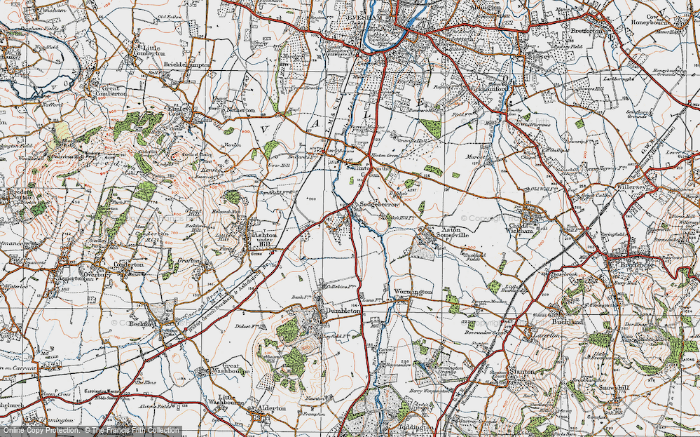 Old Map of Sedgeberrow, 1919 in 1919