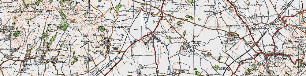 Old map of Sedgeberrow in 1919