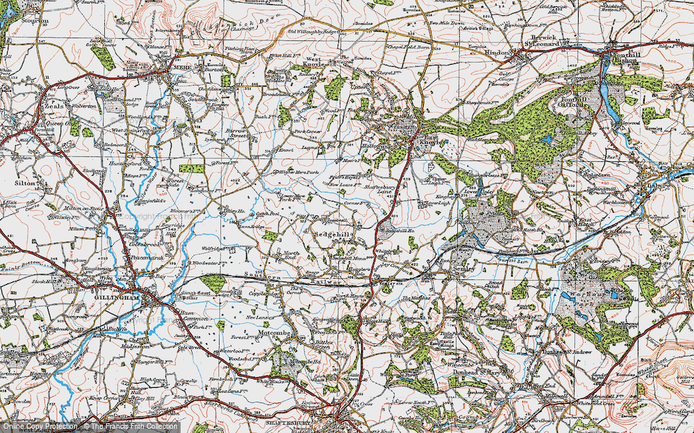 Old Map of Sedgehill, 1919 in 1919