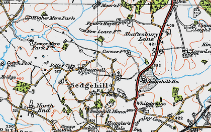 Old map of Sedgehill in 1919