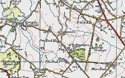 Old map of Sedgemere in 1921