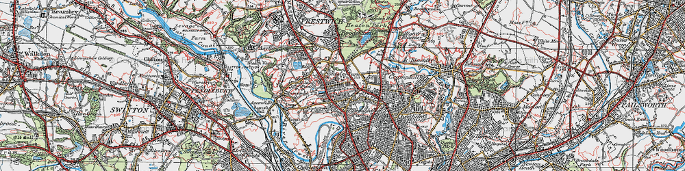 Old map of Sedgley Park in 1924