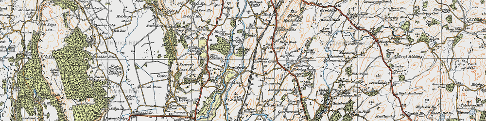 Old map of Larkrigg Spring in 1925