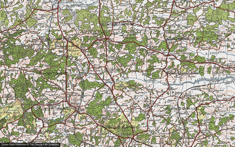 Old Map of Sedlescombe, 1921 in 1921