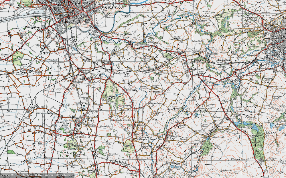 Old Map of Seed Lee, 1924 in 1924