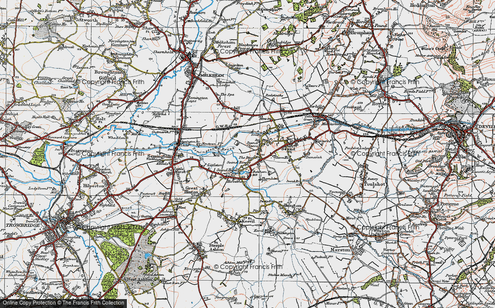 Old Map of Seend Head, 1919 in 1919