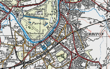 Old map of Seething Wells in 1920