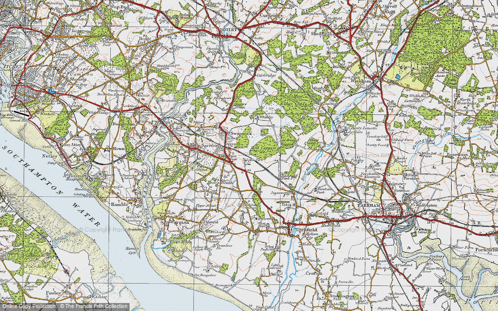 Old Map of Segensworth, 1919 in 1919