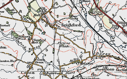 Old map of Seighford in 1921