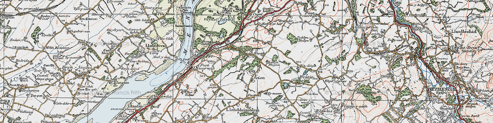 Old map of Seion in 1922
