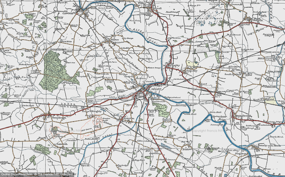 Old Map of Selby, 1924 in 1924