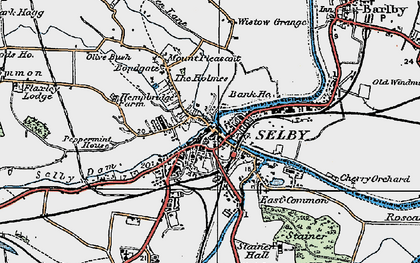 Old map of Selby in 1924
