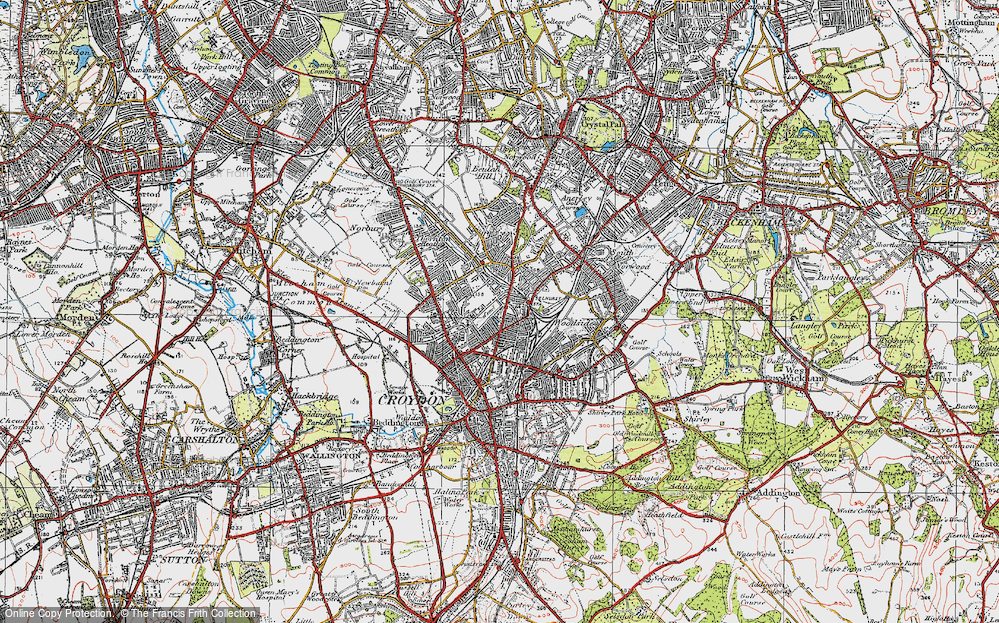 Old Map of Selhurst, 1920 in 1920