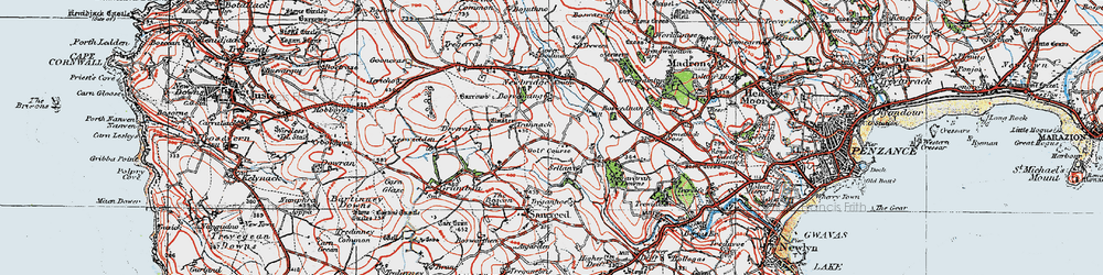 Old map of Sellan in 1919