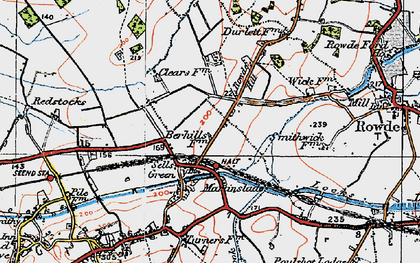 Old map of Sells Green in 1919