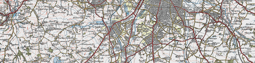 Old map of Selly Park in 1921