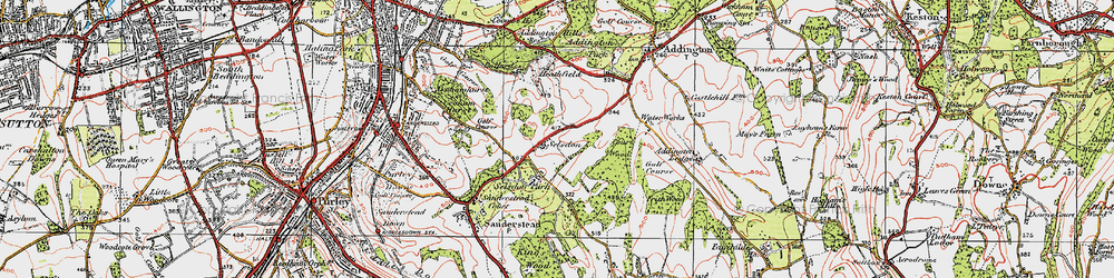 Old map of Selsdon in 1920