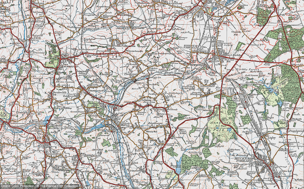 Old Map of Selston, 1921 in 1921
