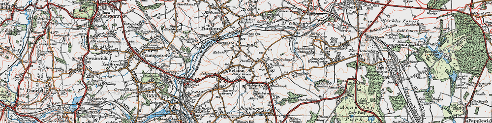 Old map of Selston in 1921
