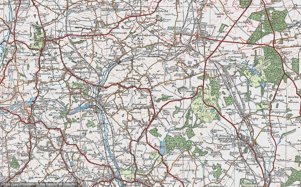 Old Map of Selston Common, 1921 in 1921
