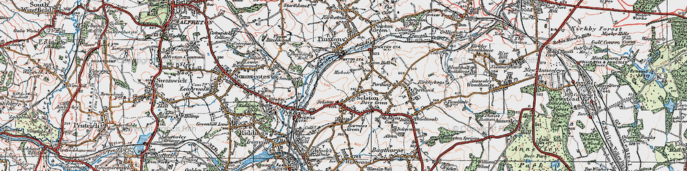 Old map of Selston Green in 1921