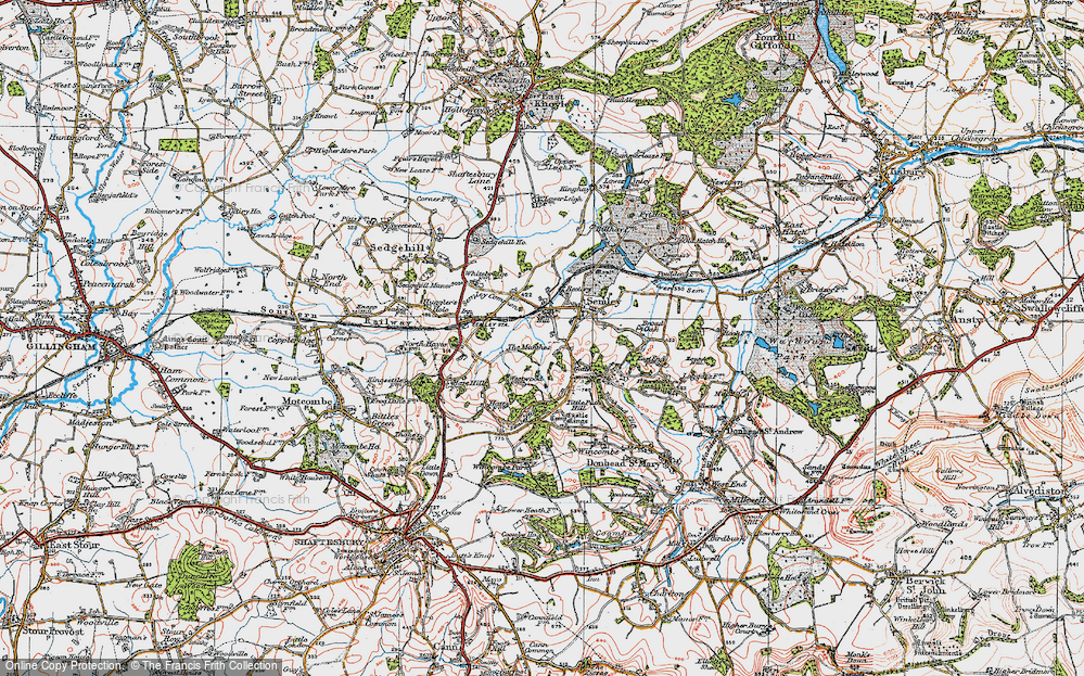 Old Map of Sem Hill, 1919 in 1919