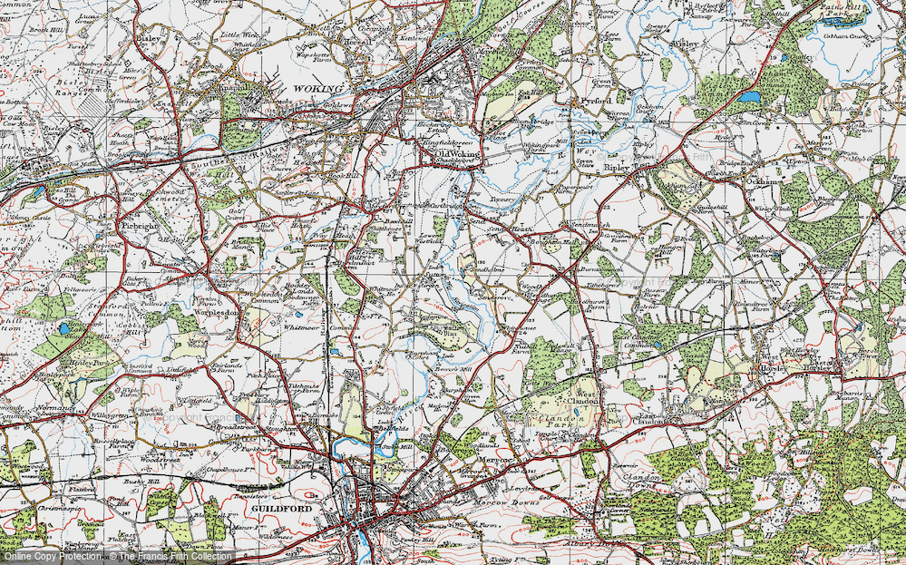 Old Map of Send Grove, 1920 in 1920