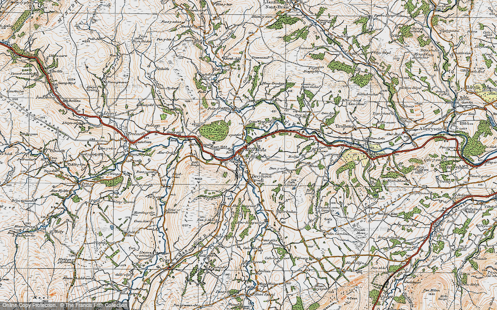 Old Map of Sennybridge, 1923 in 1923