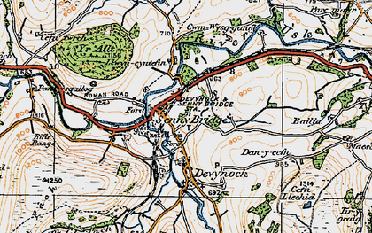 Old map of Sennybridge in 1923
