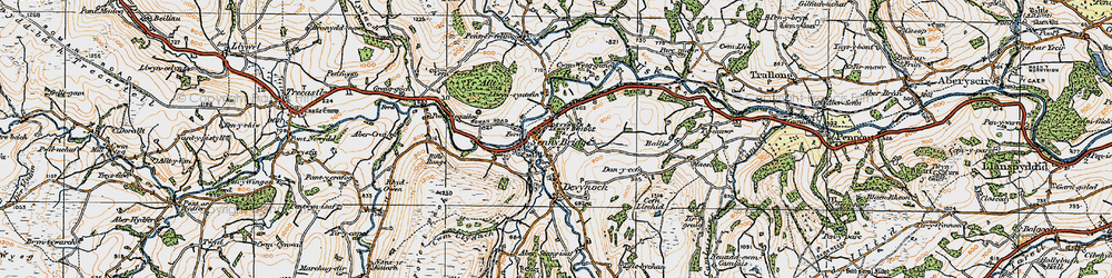 Old map of Sennybridge in 1923