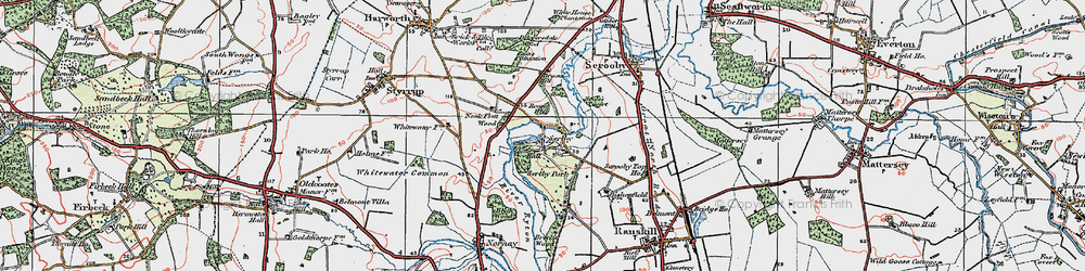 Old map of Serlby in 1923