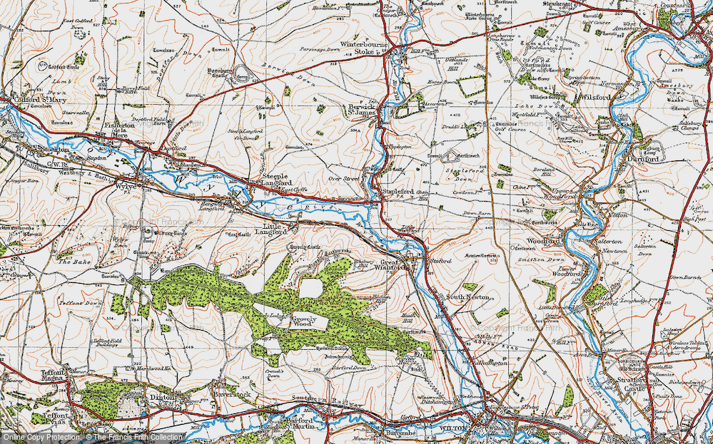 Old Map of Serrington, 1919 in 1919
