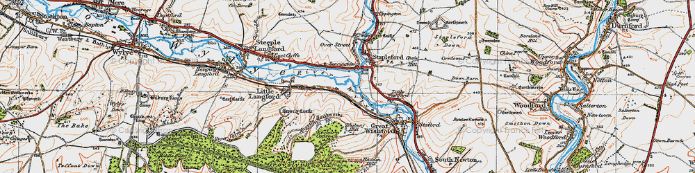 Old map of Serrington in 1919