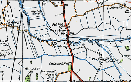 Old map of Setchey in 1922