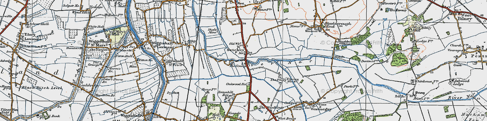 Old map of Setchey in 1922