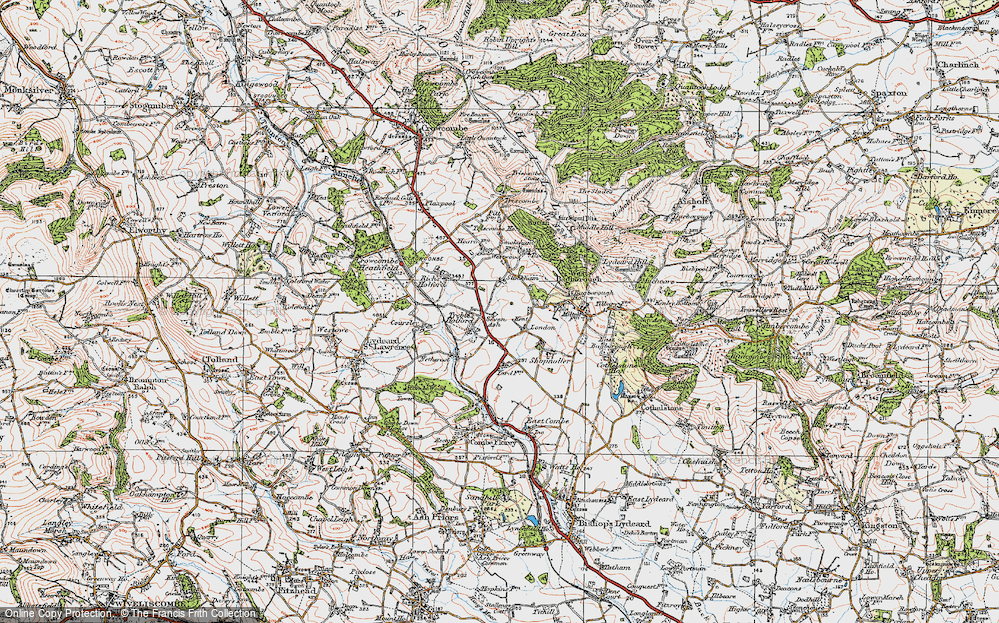 Old Map of Seven Ash, 1919 in 1919