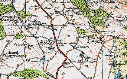 Old map of Seven Ash in 1919