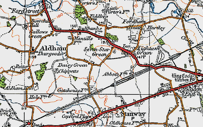 Old map of Seven Star Green in 1921