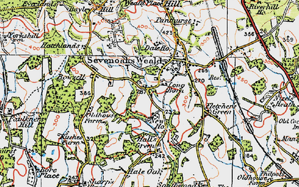 Old map of Sevenoaks Weald in 1920