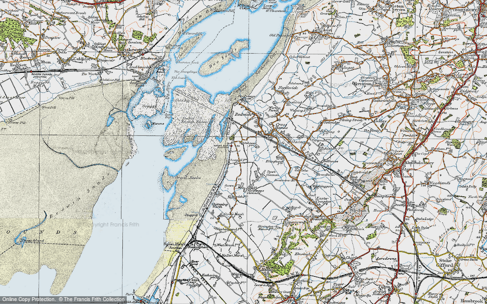 Old Map of Severn Beach, 1919 in 1919