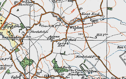 Old map of Sevick End in 1919