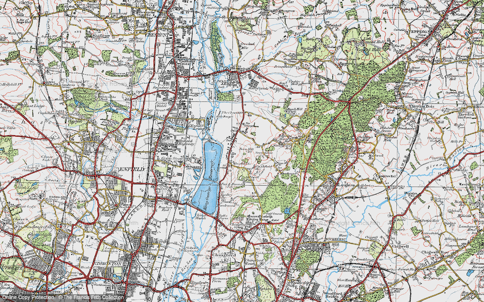 Old Map of Sewardstone, 1920 in 1920