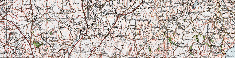 Old map of Seworgan in 1919