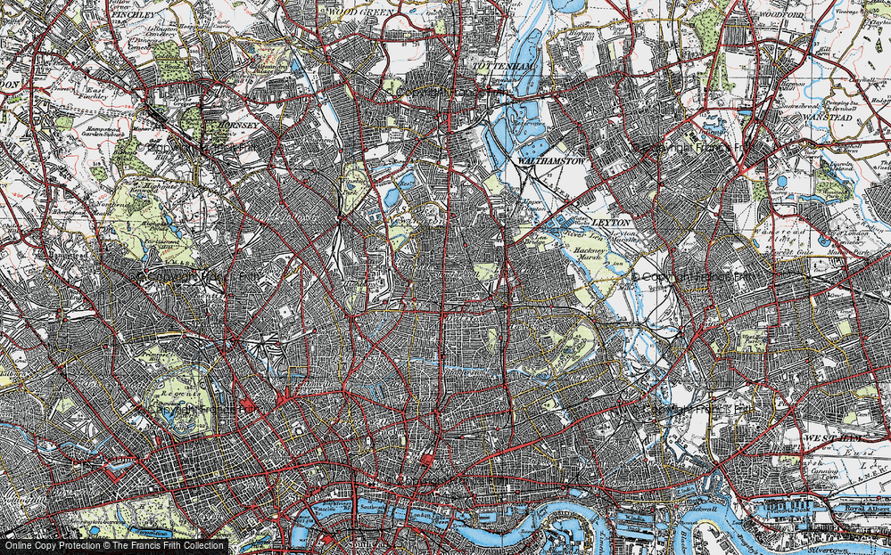 Old Map of Shacklewell, 1920 in 1920