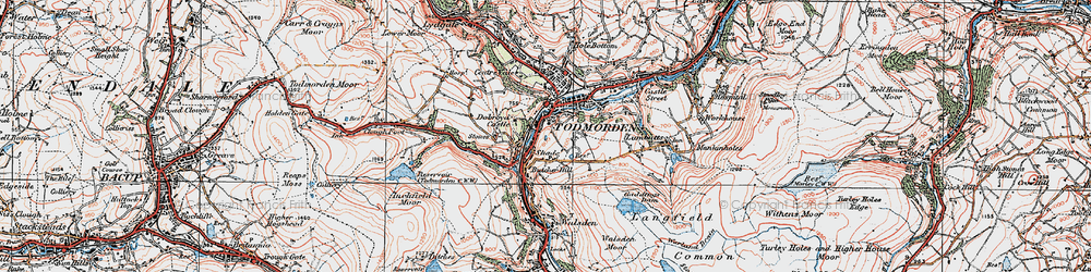 Old map of Shade in 1925