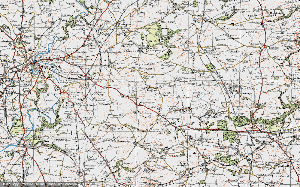 Old Map of Shadforth, 1925 in 1925