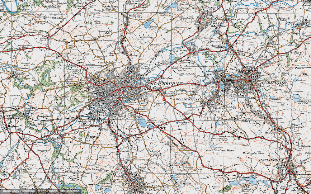 Old Map of Shadsworth, 1924 in 1924